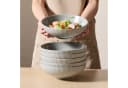 JIWOO Suppenteller 6er Set Grau Keramik Ø20cm Mikrowellenfest Bild 3