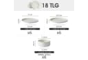 JIWOO Geschirr-Set 18-tlg. Weiß Keramik Bild 1