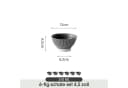 JIWOO Keramik Schale 6er Set Grau Ø12cm Bild 1