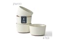 JIWOO Schalen-Set 4-tlg. Beige/Weiß Keramik Müslischalen Bild 2