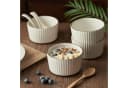 JIWOO Schalen-Set 4-tlg. Beige/Weiß Keramik Müslischalen Bild 3