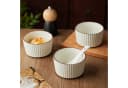 JIWOO Schalen-Set 4-tlg. Beige/Weiß Keramik Müslischalen Bild 5
