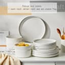 JIWOO Geschirr-Set 12tlg Weiß Keramik Bild 5