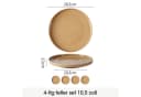JIWOO Keramik-Tellerset 4-teilig Braun Bild 1