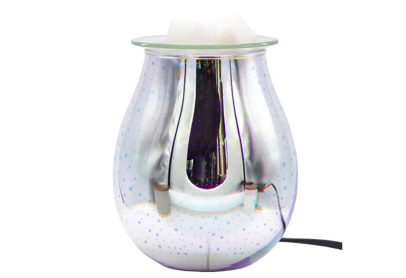 Candle BROTHERS Elektrische Duftlampe Jupiter Glas Silber Bunt 3D-Design - Bild 3