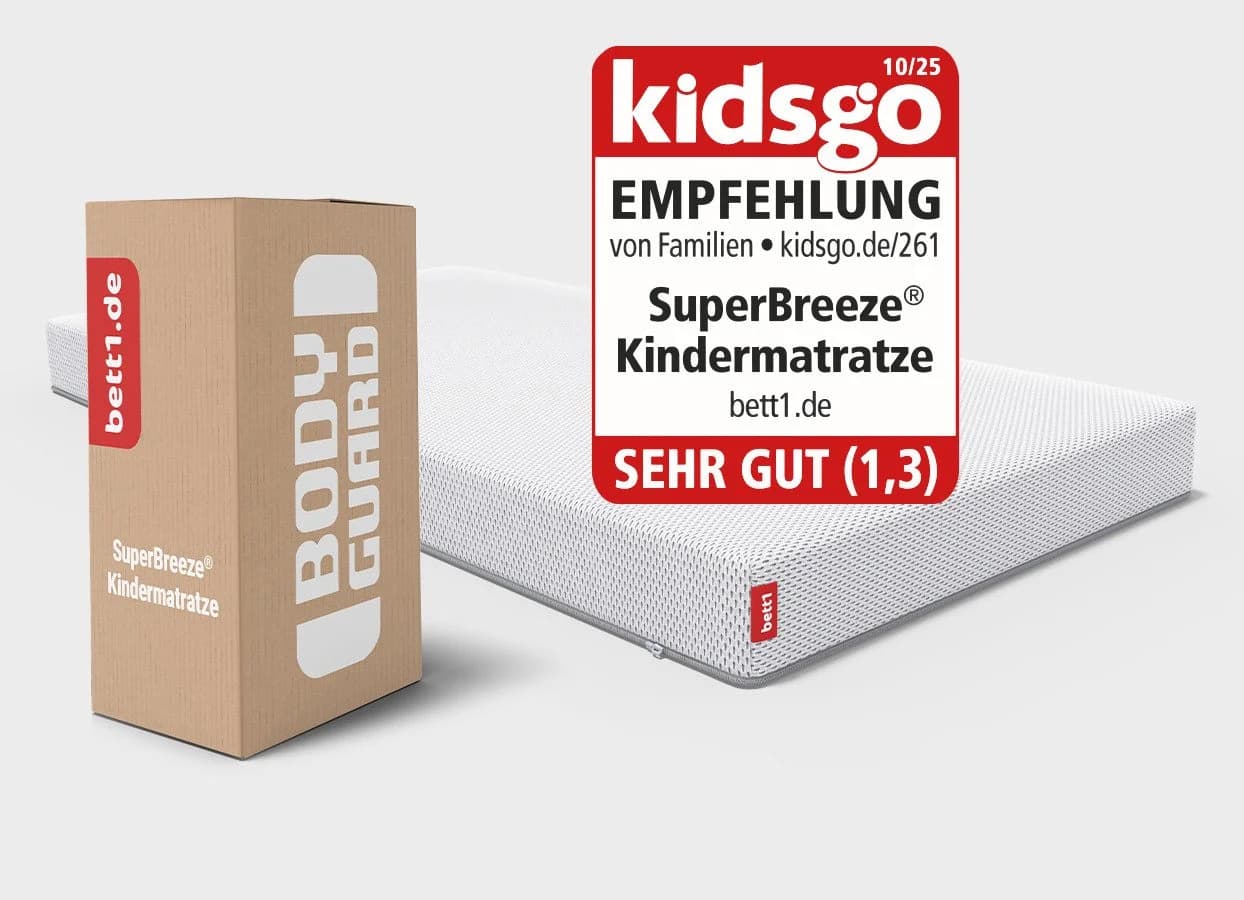 bett1.de SuperBreeze® Kindermatratze 60x120 cm mit HyBreeze® Bezug - Bild 3