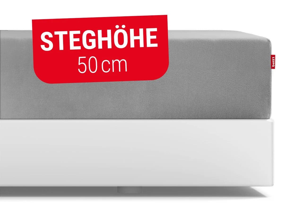 bett1.de Spannbettlaken BODYGUARD Extra Hoch Silber - Bild 3