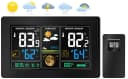 Echos Funkwetterstation LCD Farbdisplay Wettervorhersage Außensensor Schwarz Bild 3
