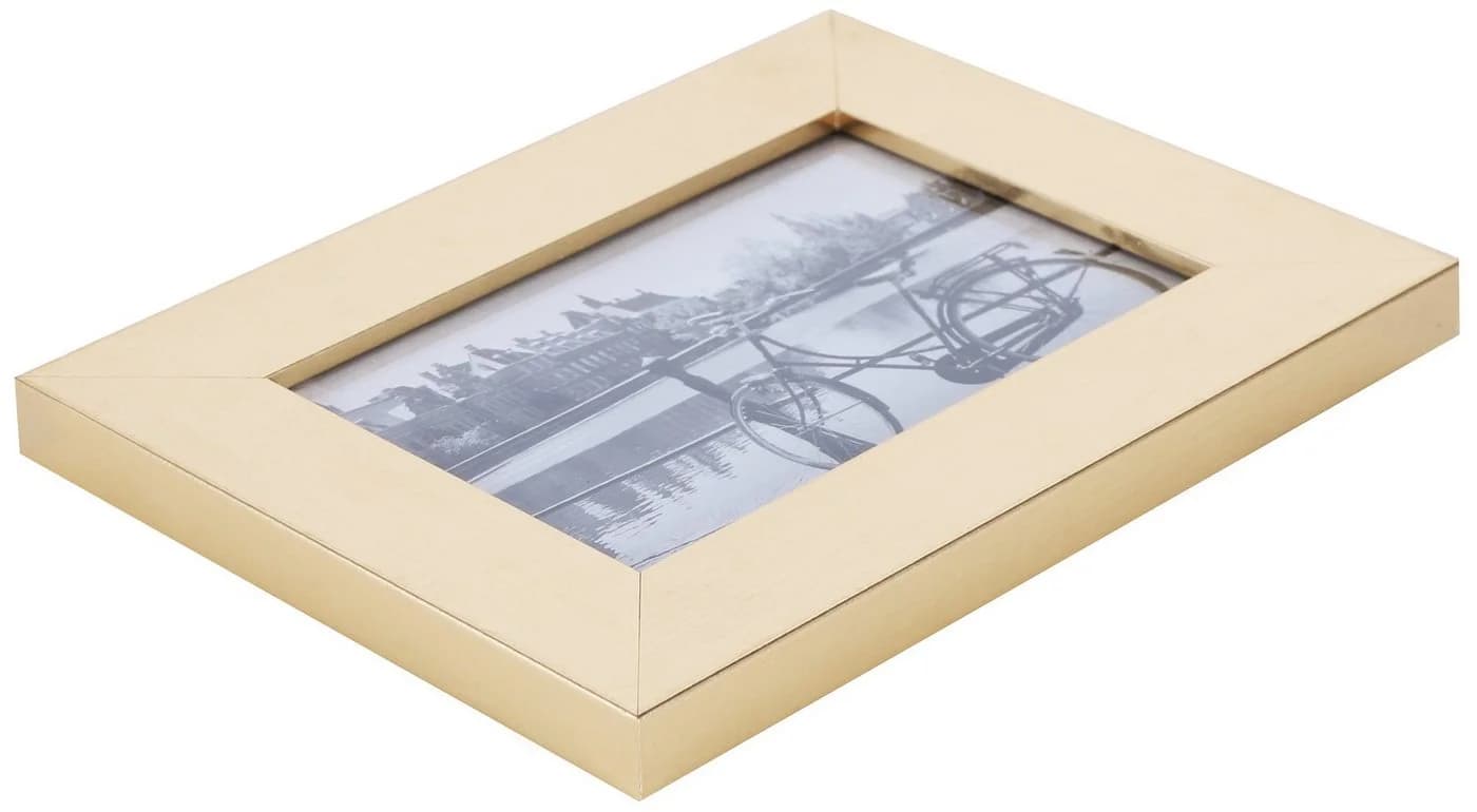 ecosa Bilderrahmen EO-8102 Gold MDF Echtglas Aufsteller Wandhalterung - Bild 3