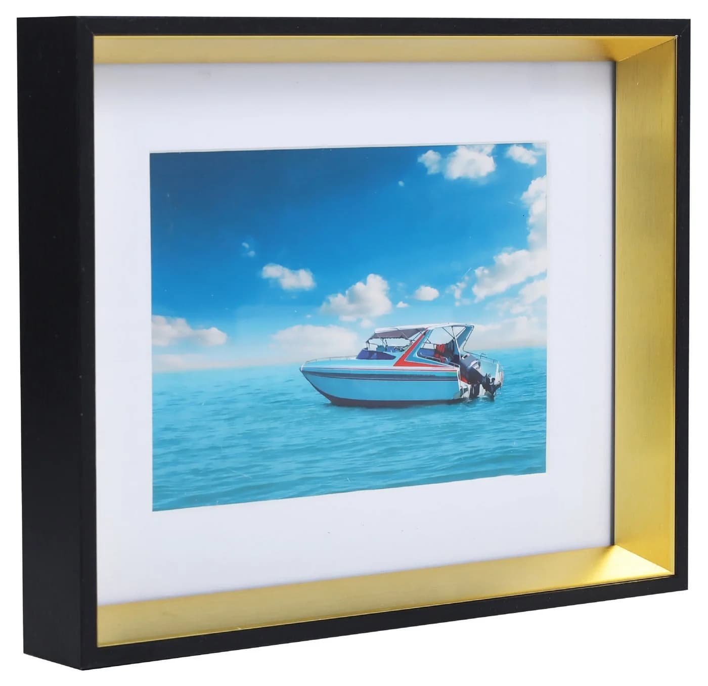 ecosa Bilderrahmen EO-8140 Schwarz/Gold mit Echtglas - Bild 2