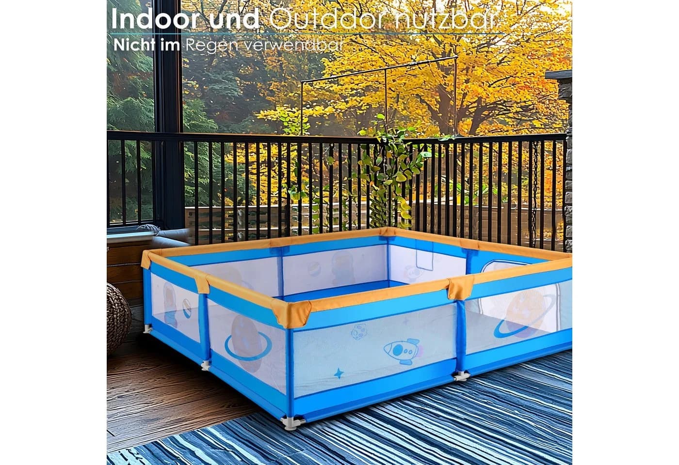 ecosa Laufgitter EO-5070 Teddybären Raumschiff Design - Bild 5