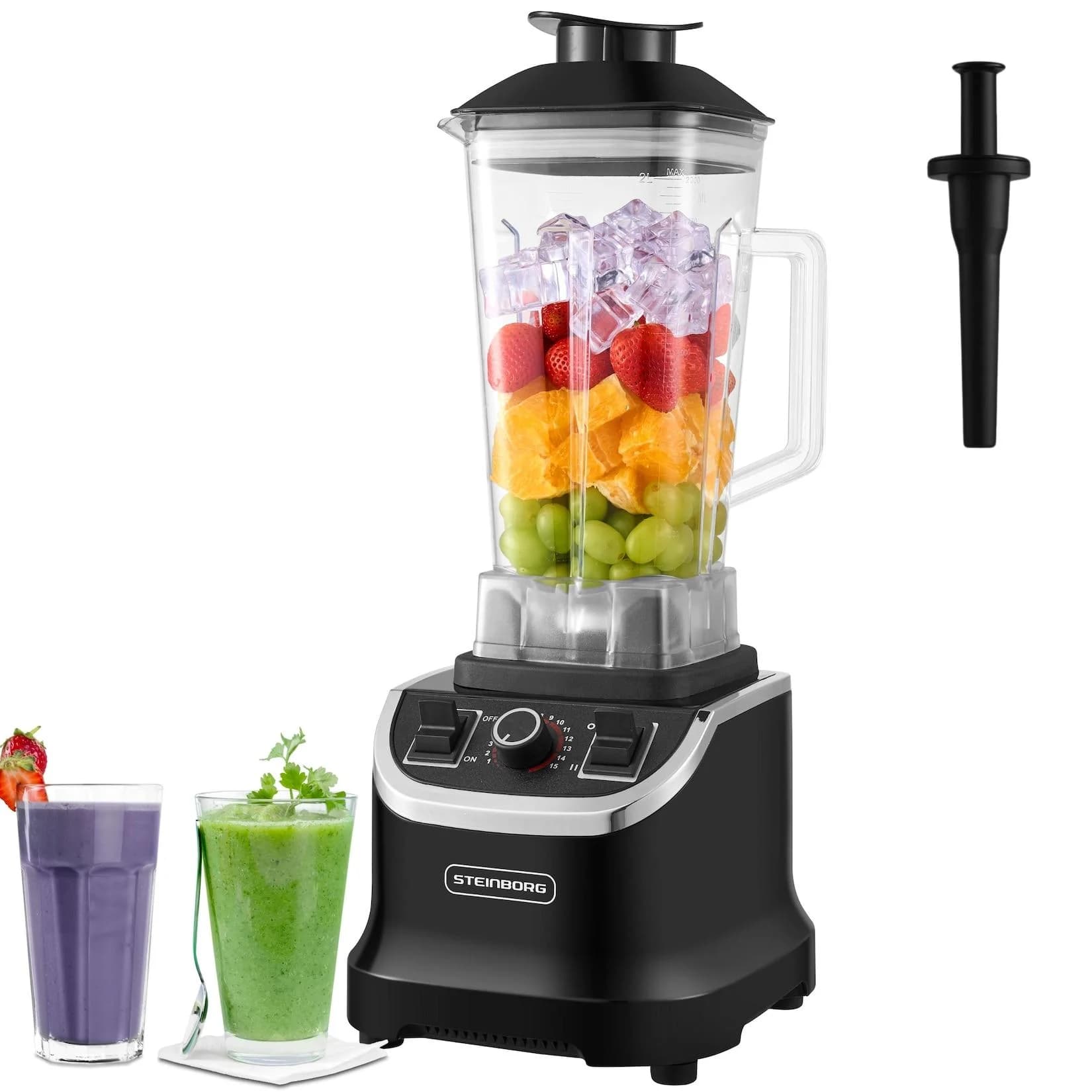 Steinborg Hochleistungsmixer 1500W BPA-frei 15 Stufen+Pulsfunktion 2.0L
