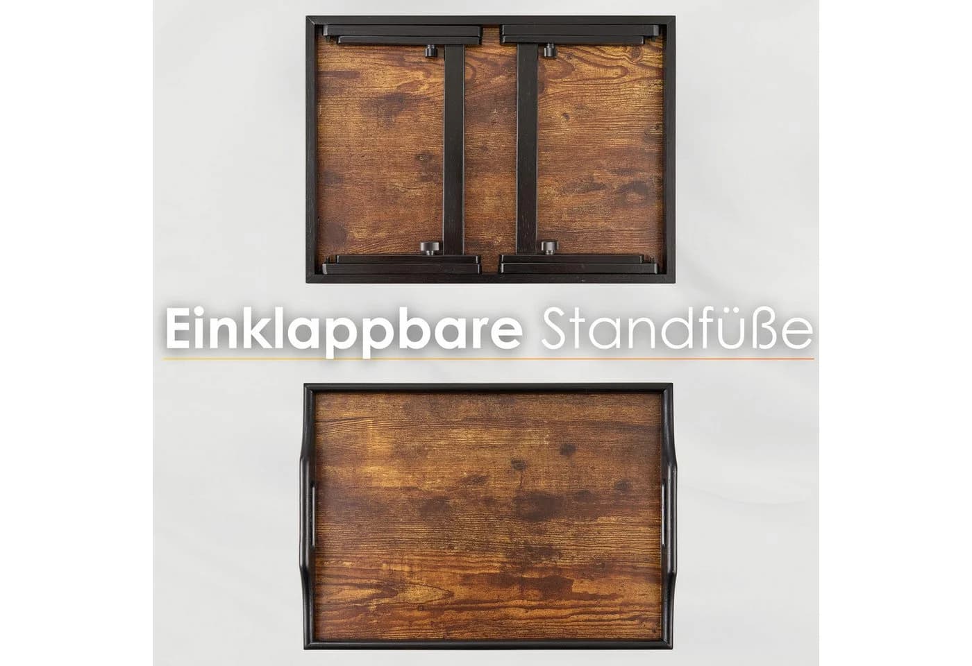 ecosa Tabletttisch Höhenverstellbar Bambus Braun - Bild 4