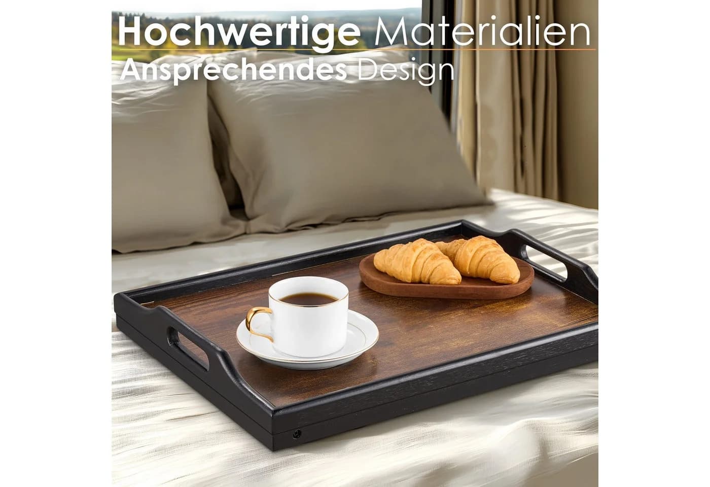 ecosa Tabletttisch Höhenverstellbar Bambus Braun - Bild 5