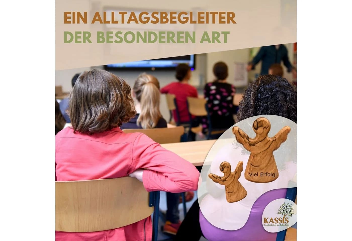 Kassis Geschenkartikel Schutzengel aus Olivenholz Handgefertigt - Bild 5