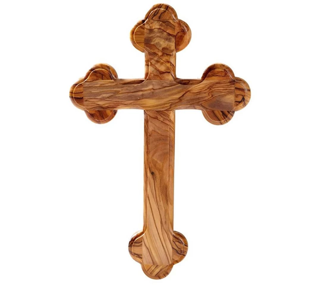 Kassis Geschenkartikel Wandkreuz Olivenholz Handgefertigt Bethlehem - Bild 2