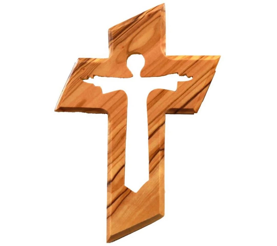Kassis Wandkreuz Auferstandener Jesus Olivenholz Handgemacht - Bild 2