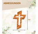 Kassis Wandkreuz Auferstandener Jesus Olivenholz Handgemacht Bild 3