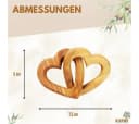 Kassis Geschenkartikel Verbundene Herzen Olivenholz Deko Bethlehem Bild 3