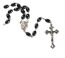 Kassis Rosenkranz mit ovalen Hämatitperlen, handgemacht, aus Bethlehem Bild 2