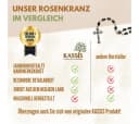 Kassis Rosenkranz mit ovalen Hämatitperlen, handgemacht, aus Bethlehem Bild 4