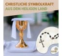 Kassis Rosenkranz mit ovalen Hämatitperlen, handgemacht, aus Bethlehem Bild 5