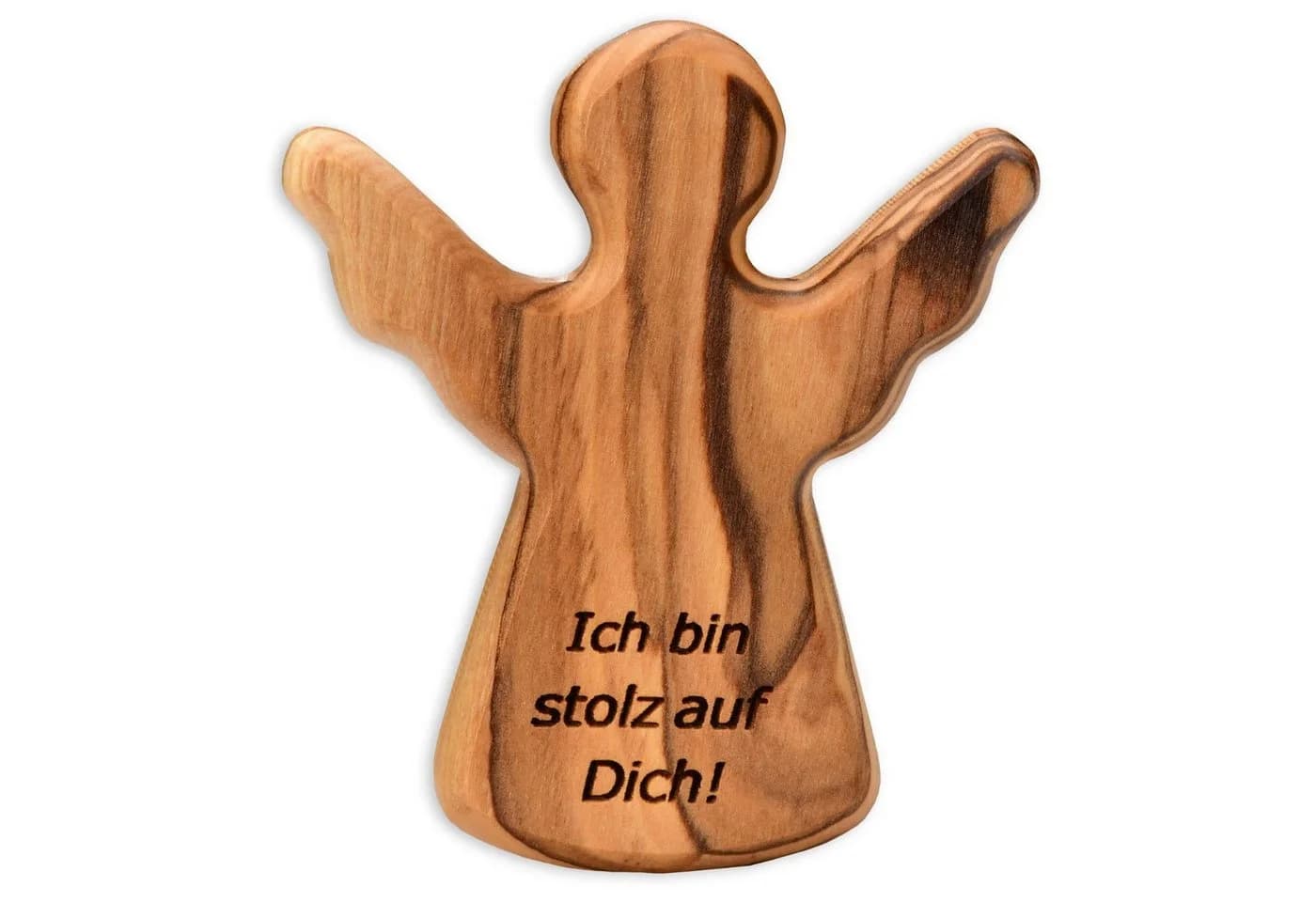 Kassis Geschenkartikel Schutzengel aus Olivenholz mit Spruch - Bild 2