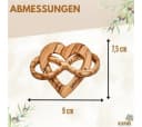 Kassis Dekoobjekt Olivenholz Herz mit Unendlichkeitssymbol Bild 3