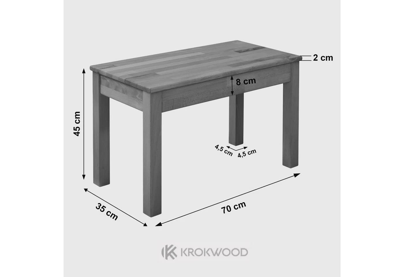 Krok Wood Sitzbank Tomas Massivholz Buche - Bild 5