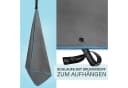 NirvanaShape Mikrofaser Reisehandtuch Grau/Blau mit Ecktasche Bild 4