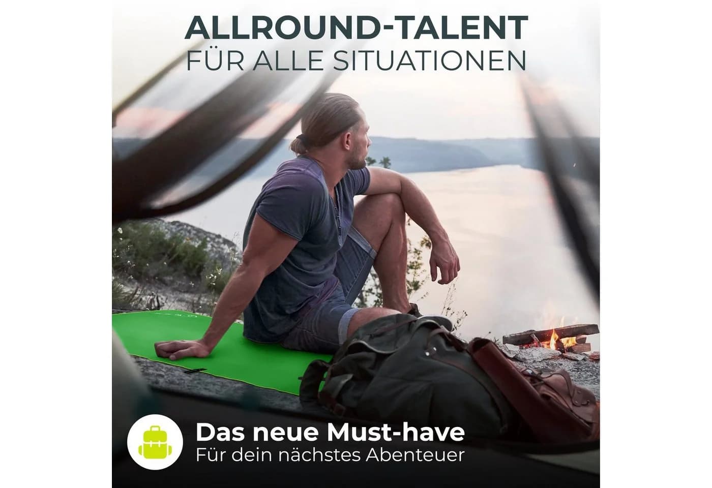 NirvanaShape Mikrofaser Handtuch Grün/Gelb - Saugfähig & Schnelltrocknend - Bild 5