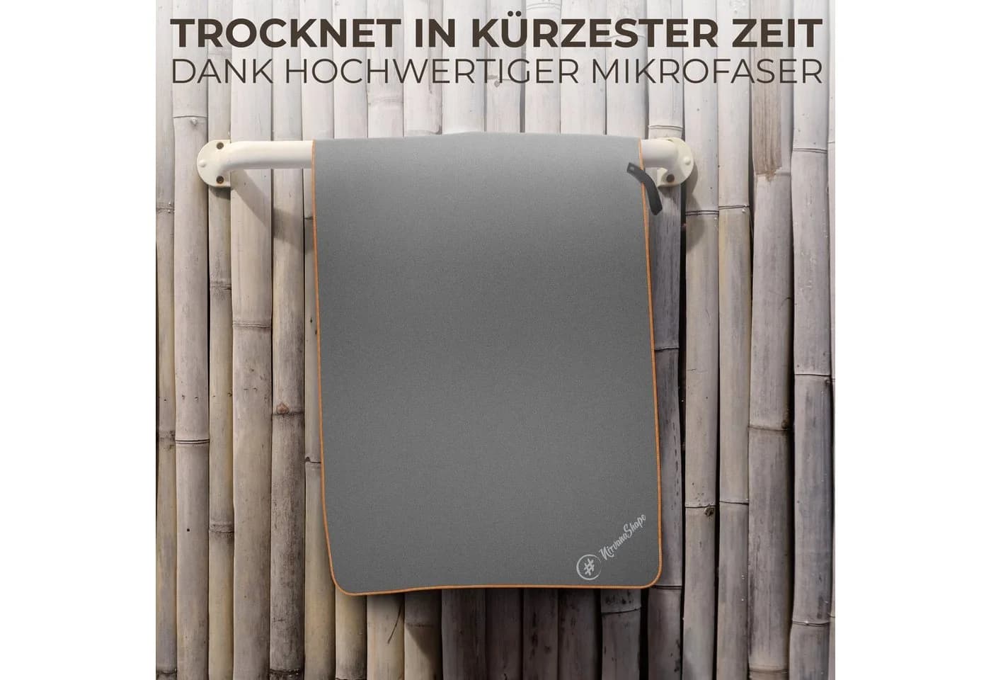NirvanaShape Sporthandtuch Mikrofaser Grau/Orange - Bild 3