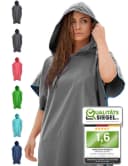 NirvanaShape Handtuch-Poncho Grau/Blau Mikrofaser Quick-Dry Unisex Bild 2