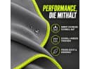NirvanaShape Mikrofaser Fitnesshandtuch Grau/Gelb mit Tasche & Knöpfen Bild 4