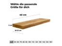 tømmermann Wandregal Schweberegal Holzregal mit Baumkante - Hängeregal aus Massivholz Eiche, Komplett-Set Bild 1