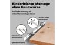 tømmermann Wandregal Schweberegal Holzregal mit Baumkante - Hängeregal aus Massivholz Eiche, Komplett-Set Bild 4