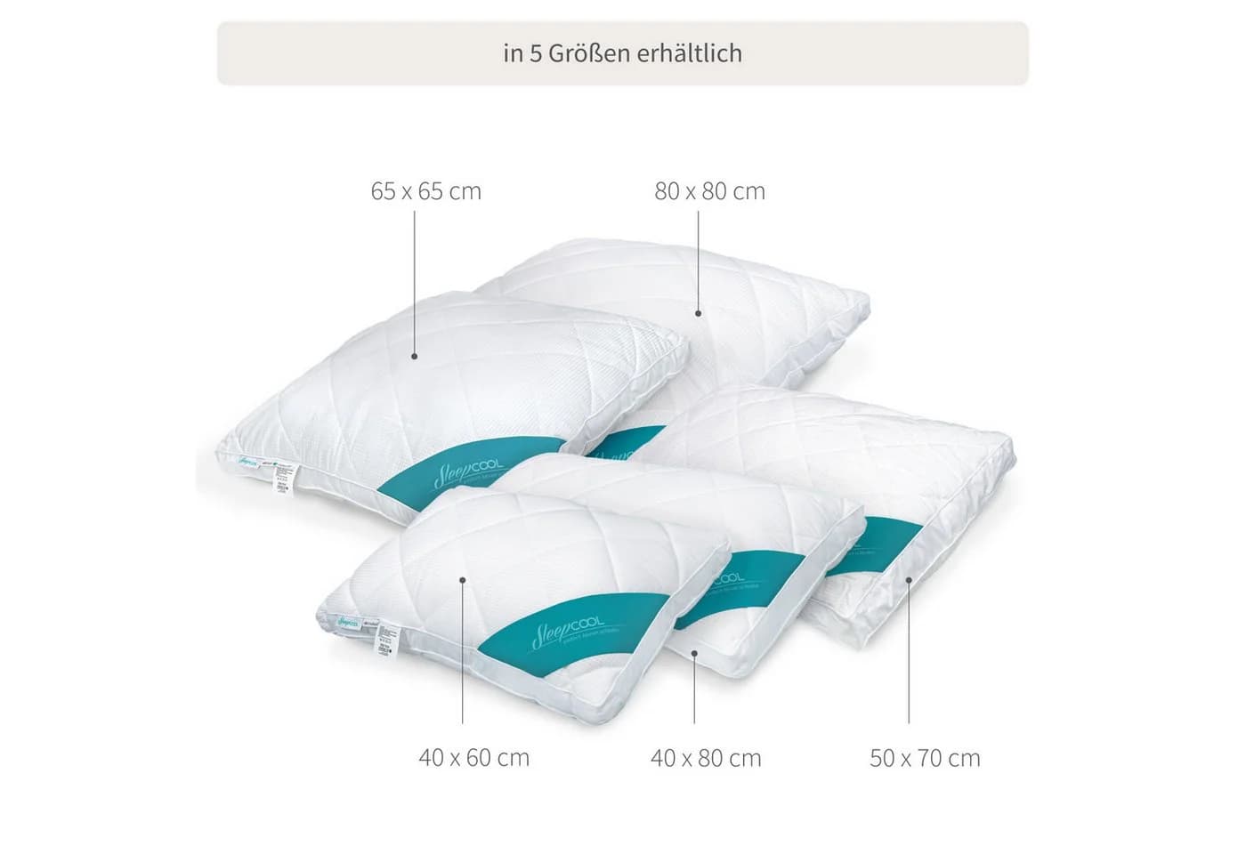 SleepCOOL Kopfkissen Temperaturregulierend TENCEL Bezug Weiß - Bild 4