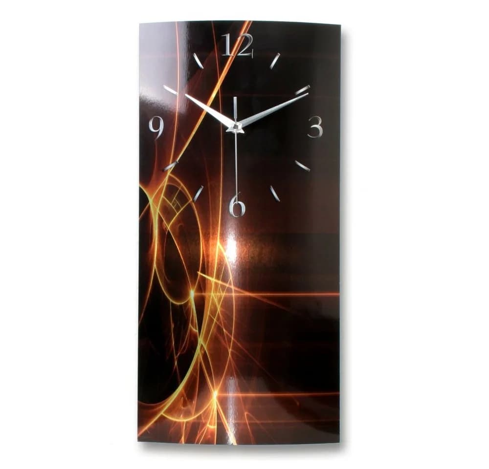 Kreative Feder Funkwanduhr 3D Design-Wanduhr Abstrakt Rot aus gebürstetem Aluminium - Bild 2