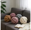 Modernes Dekokissen aus Teddy-Bouclé-Stoff Bild 1