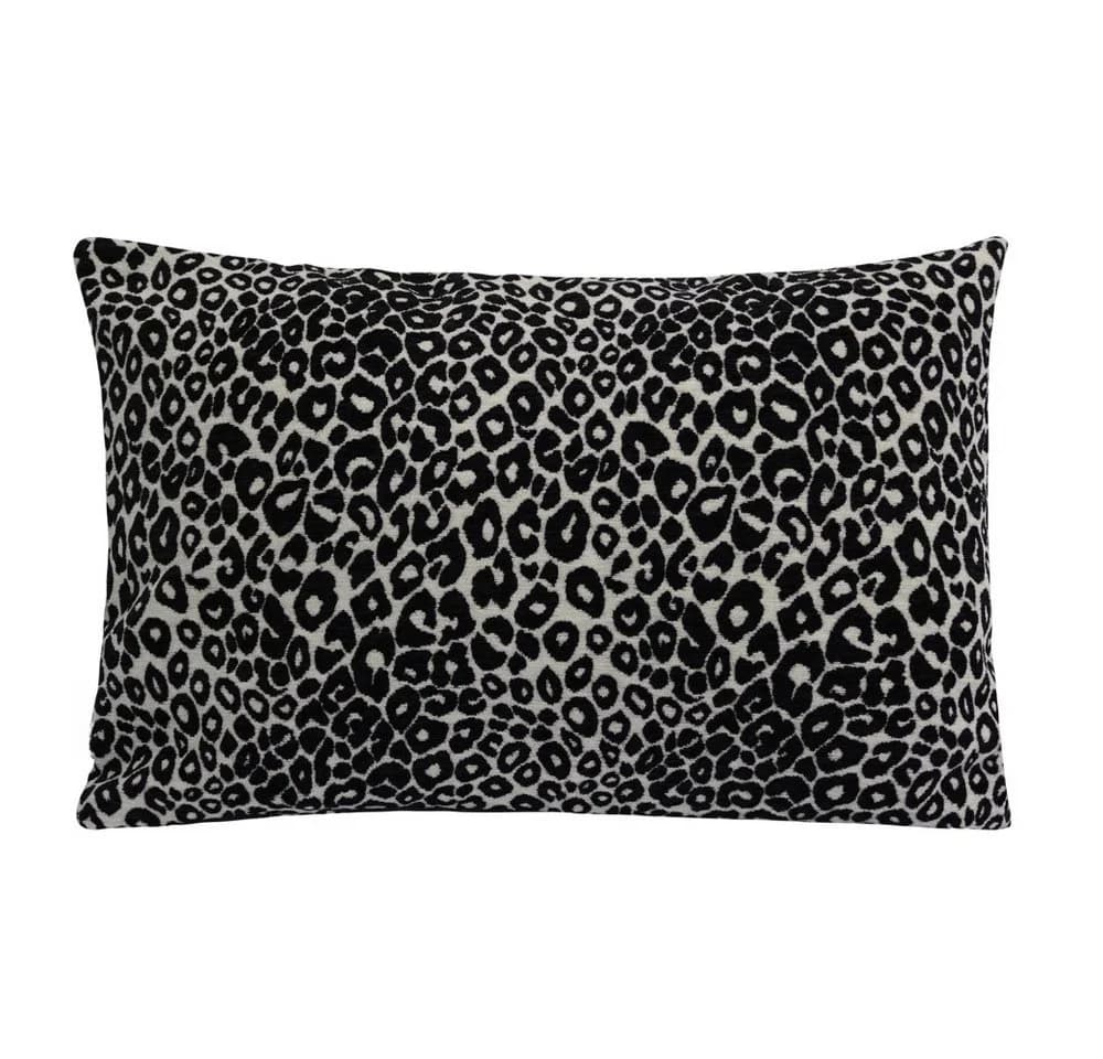 REALLaxx Dekokissen Leopardenmuster LEO, Kissenbezug mit Füllung, 50x50/40x60, Schwarz-Weiß - Bild 2