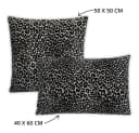 REALLaxx Dekokissen Leopardenmuster LEO, Kissenbezug mit Füllung, 50x50/40x60, Schwarz-Weiß Bild 4