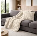 REALLaxx Wohndecke Meran Beige Strickoptik Kuscheldecke Bild 1