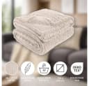 REALLaxx Wohndecke Meran Beige Strickoptik Kuscheldecke Bild 4