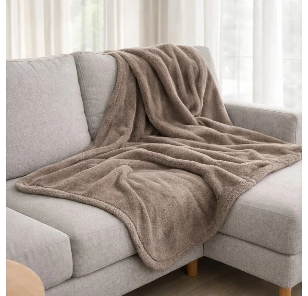 REALLaxx Wohndecke Cashmere Deluxe 150x200 cm Polyester-Fleece Wendedecke