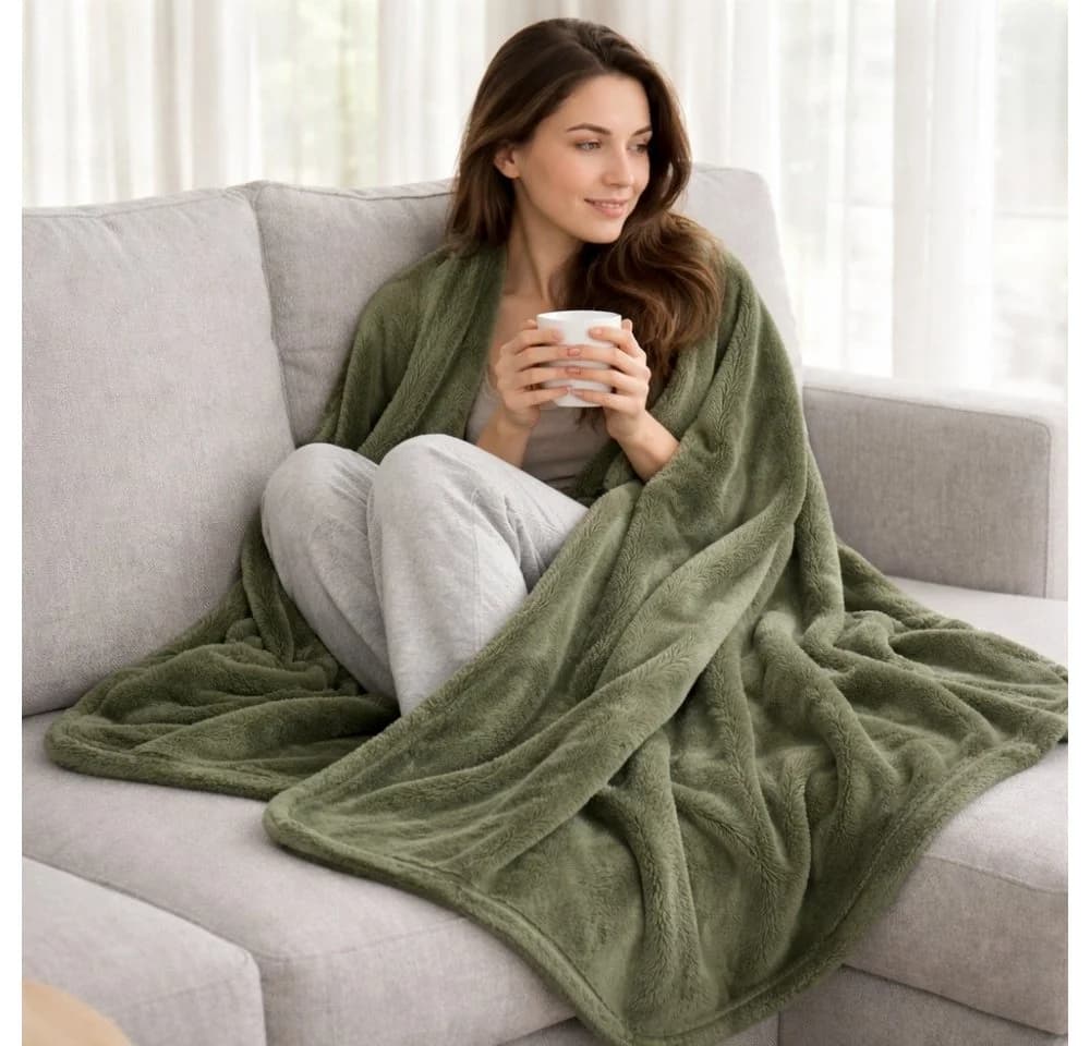 REALLaxx Wohndecke Cashmere Deluxe 150x200 cm Kuschelige Wendedecke - Bild 3