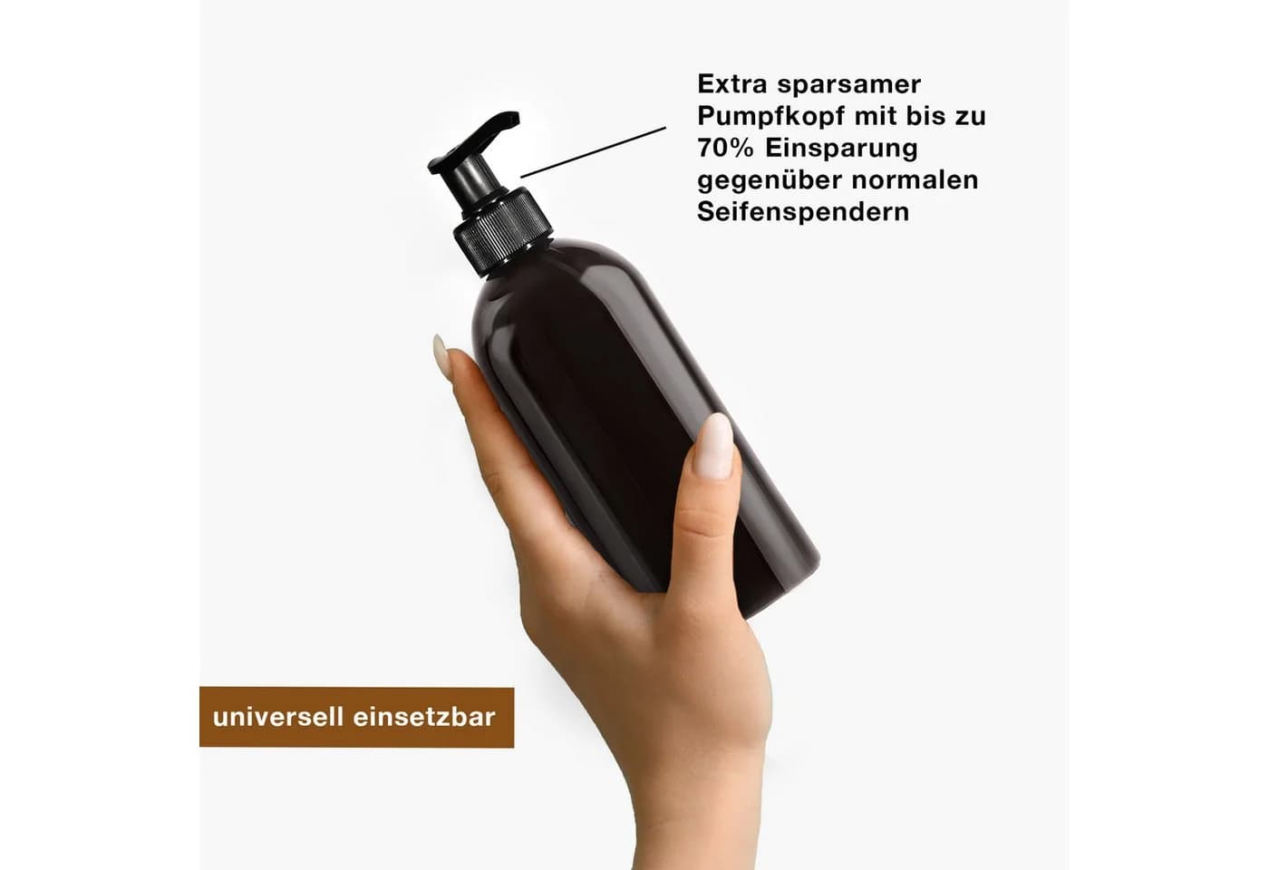 Oputec Seifenspender 2 x 500ml Kunststoff Schwarz