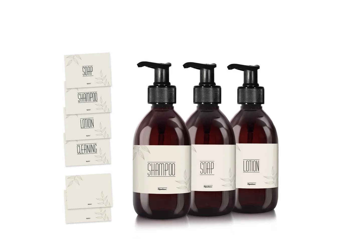 Oputec Seifenspender 3er Set 300ml Kunststoff Braun Nachfüllbar - Bild 2