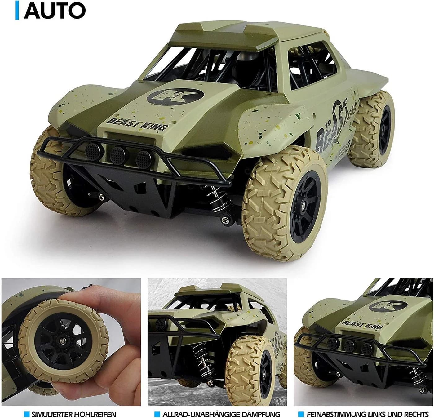 FunTomia Spielzeug-Auto Ferngesteuertes RC Auto Wüstenbuggy für Kinder ab 8 Jahren - Bild 3
