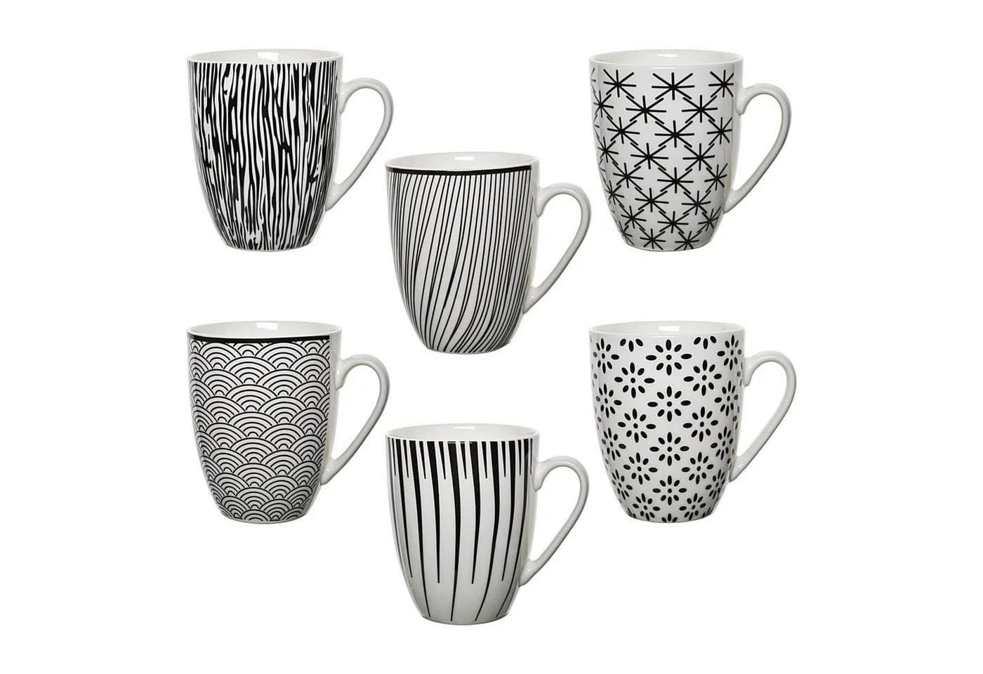 astor24 Kaffeetassen Set 6-teilig Schwarz-Weiß - Bild 2