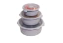 astor24 Mikrowellentopf 3er Set mit Deckel grau Kunststoff Bild 2